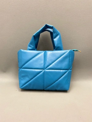 Mavi Yarım Baklava Desenli Çanta