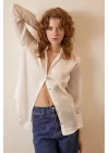 Basic Satin Shirt - Off-White