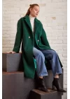 Pocket Bouclé Coat - Green