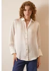 Basic Satin Shirt - Off-White
