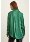 Saten Gömlek - Benetton Yeşili
