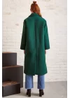 معطف بوكليه بجيب - أخضر