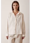 Loose-Fit Shirt with Pockets - Ecru