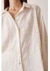 Loose-Fit Shirt with Pockets - Ecru