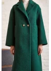 معطف بوكليه بجيب - أخضر