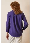 Oversized Classic Shirt - Navy Blue