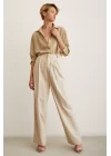 Poor Sleeve Linen Shirt - Dark Beige