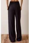 High-Waisted Wide-Leg Pants - Black