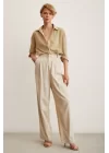 Poor Sleeve Linen Shirt - Dark Beige