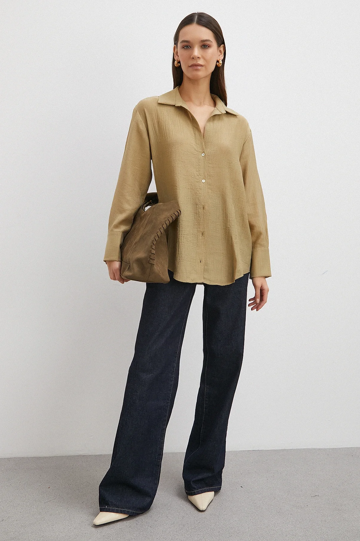 Kraşlı Gömlek - Haki