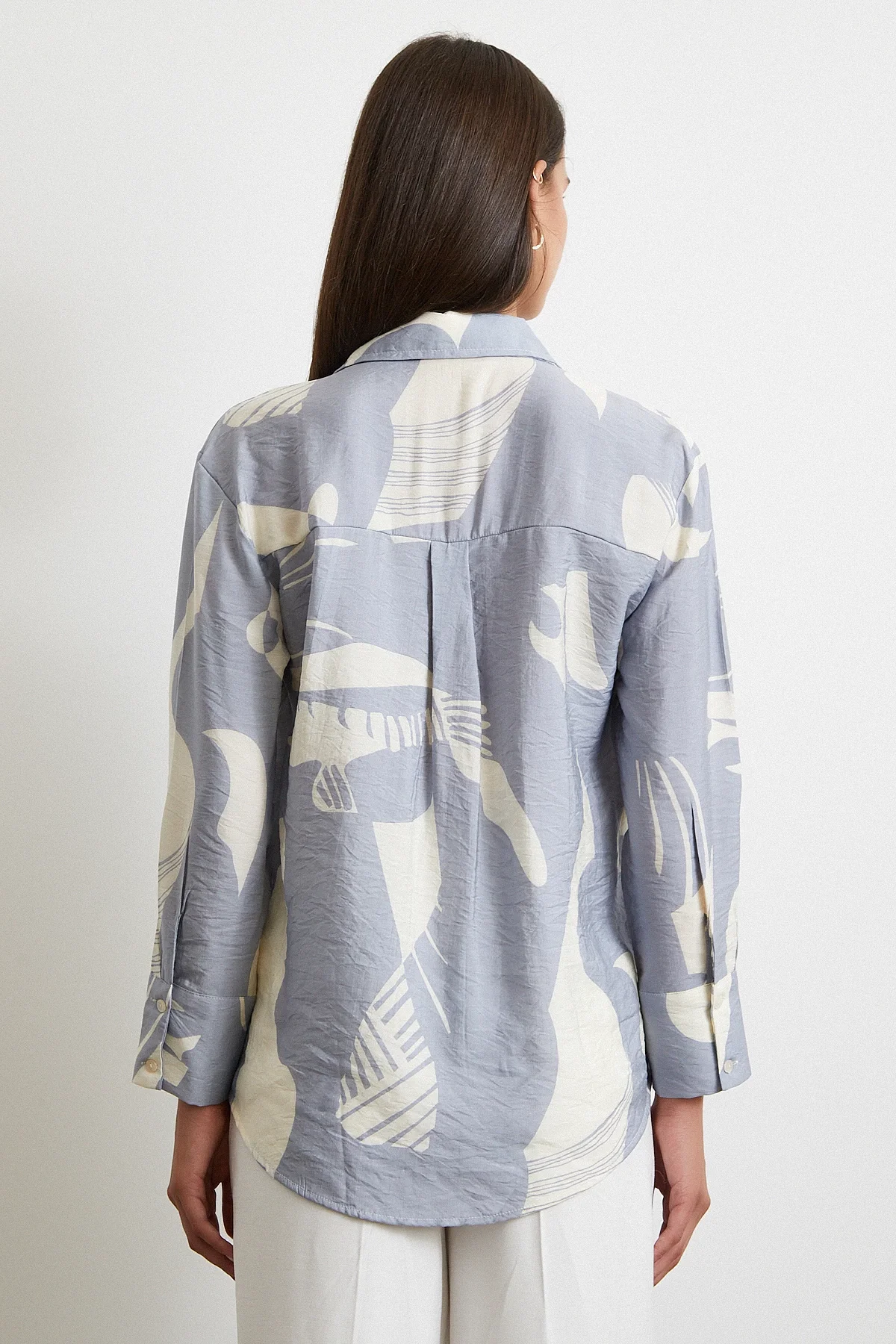 V Neck Modal Shirt - Anthracite