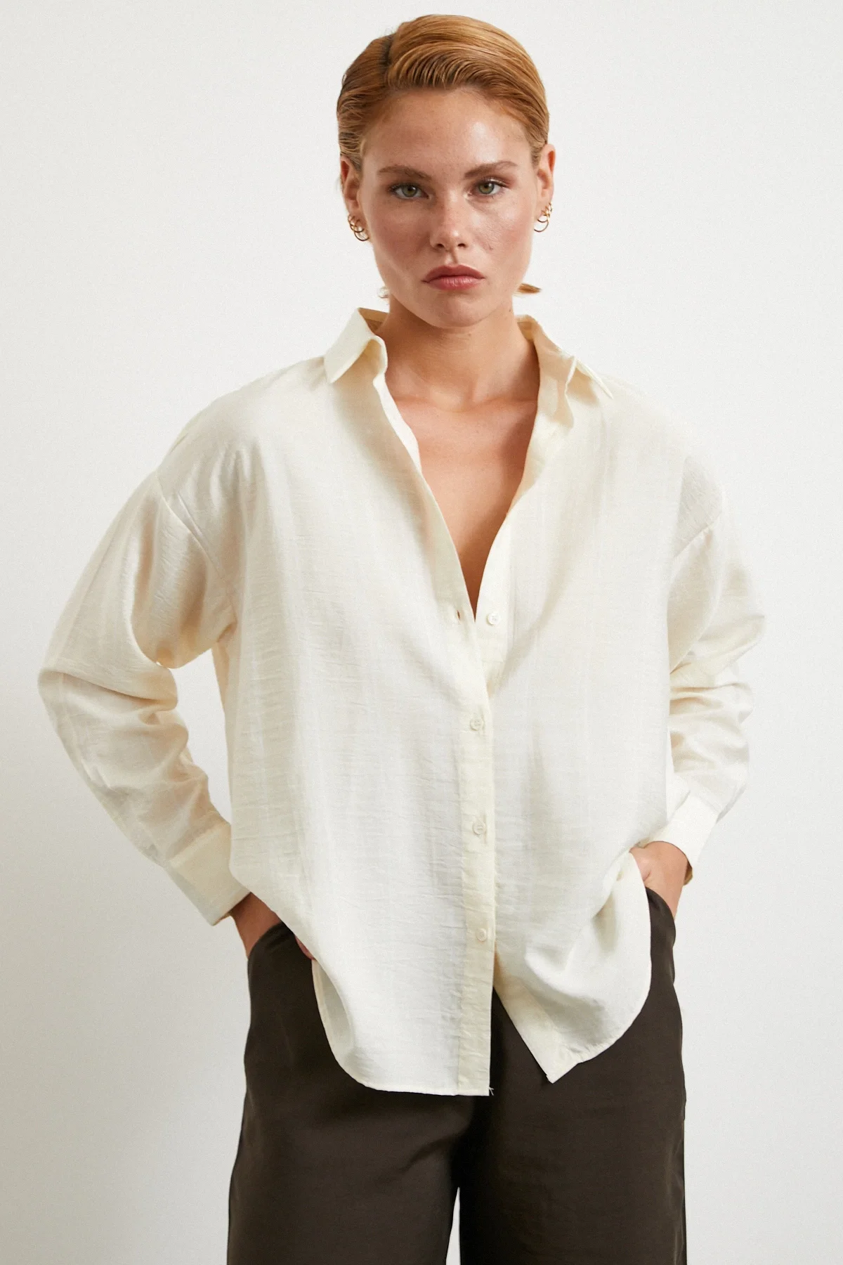 Double-lined Modal Shirt - Ecru