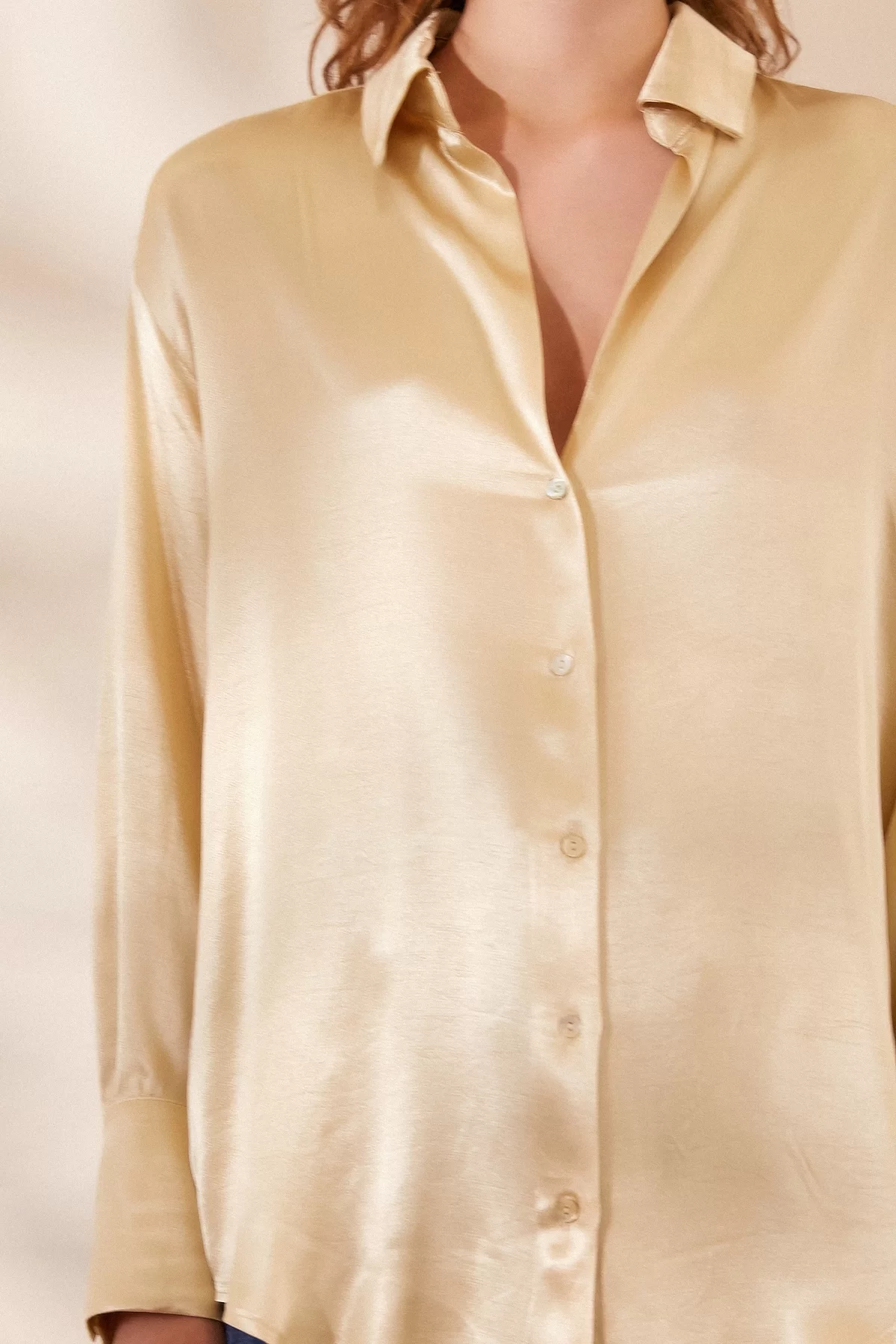 Oversized Classic Shirt - Light Beige