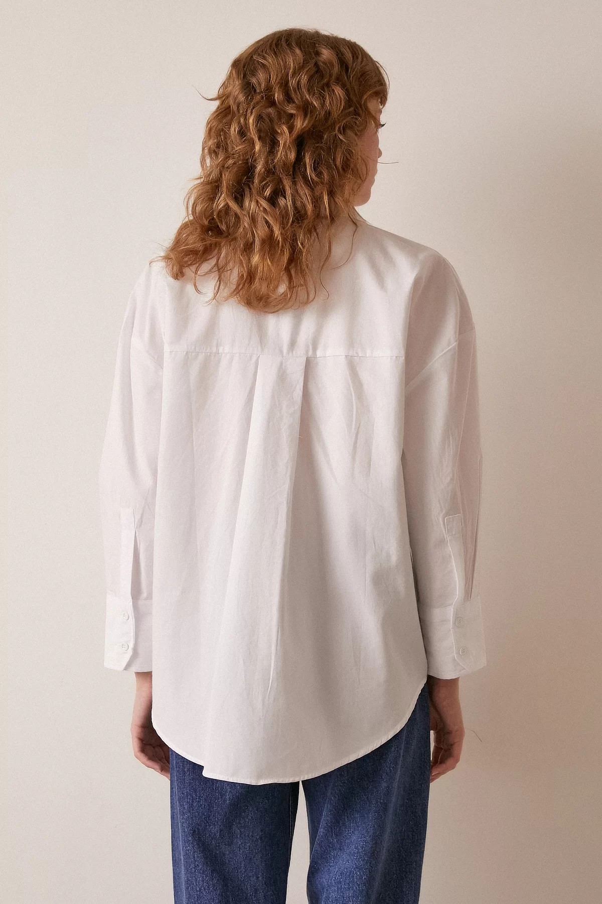Single-Pocket Cotton Shirt - White
