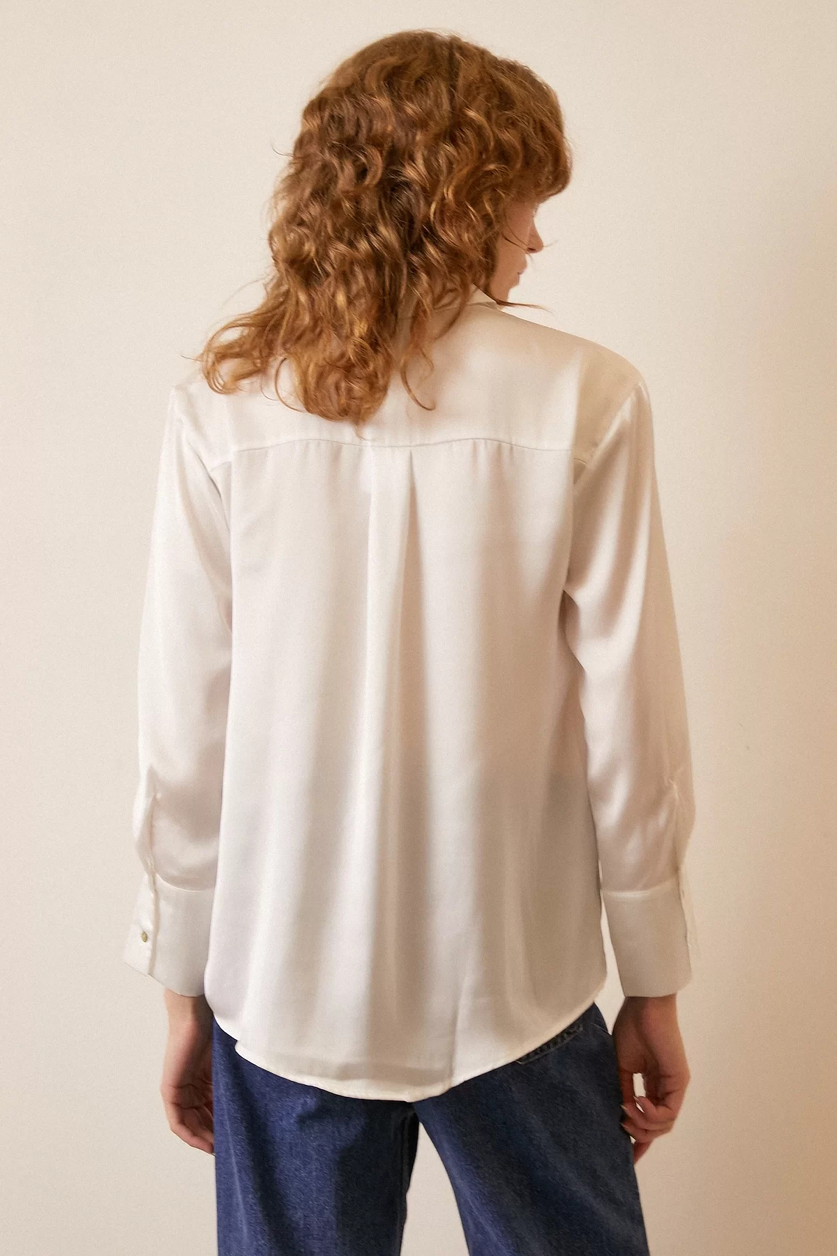 Basic Satin Shirt - Off-White