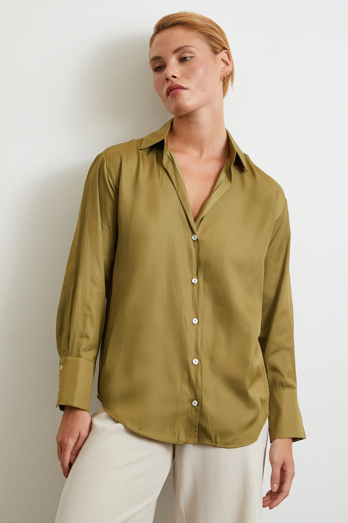 Diagonal Pattern Shirt - Green