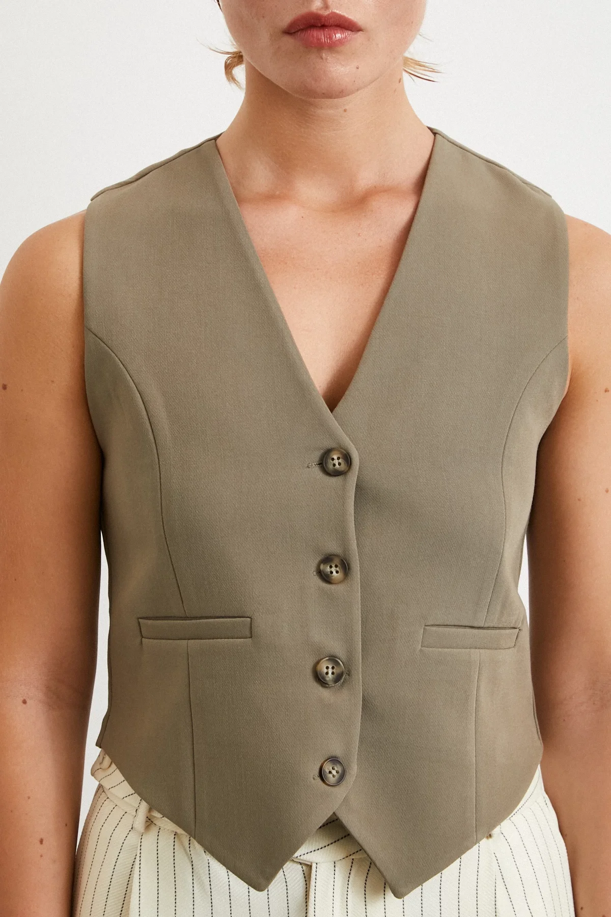 Padded Vest - Khaki