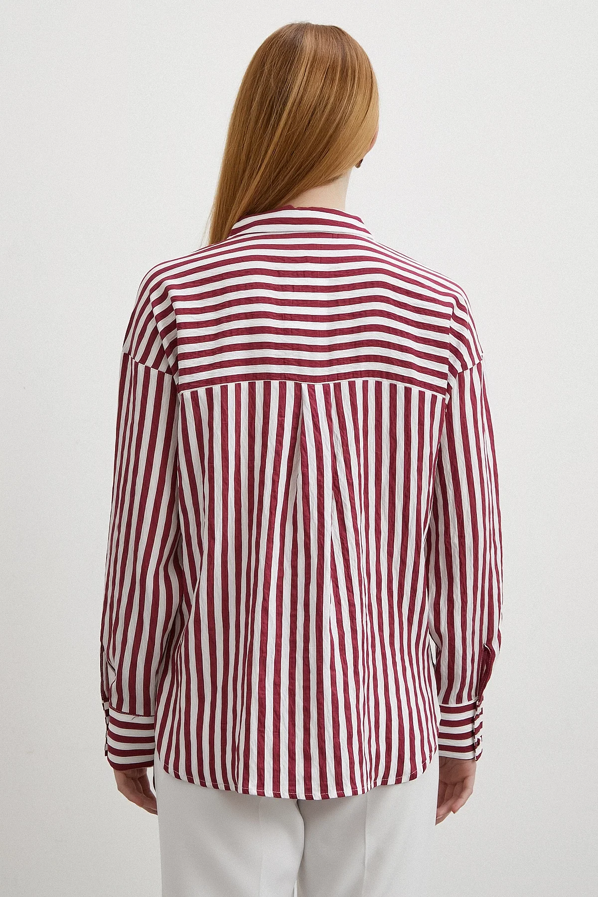 Multi Striped Pocket Shirt - Burgundy