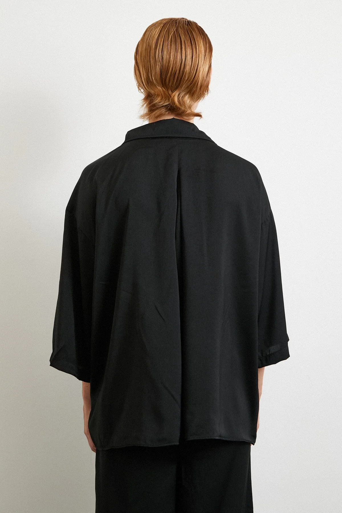 Draped Romantic Shirt - Black