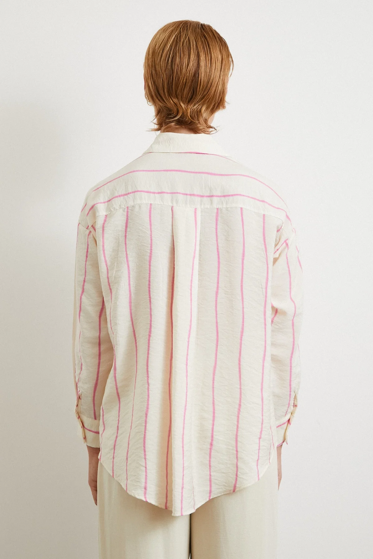 Striped Modal Shirt - Pink