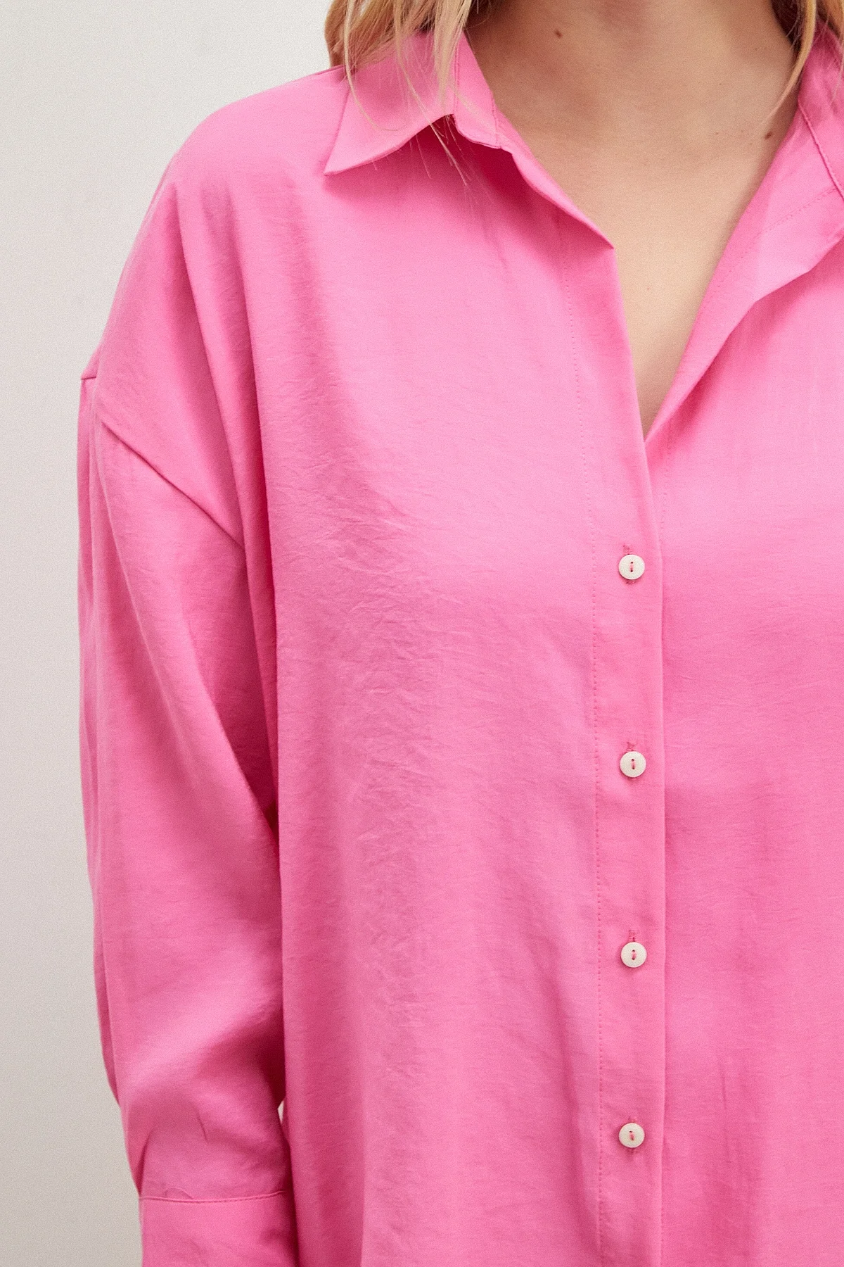 Basic Modal Gömlek - Pembe