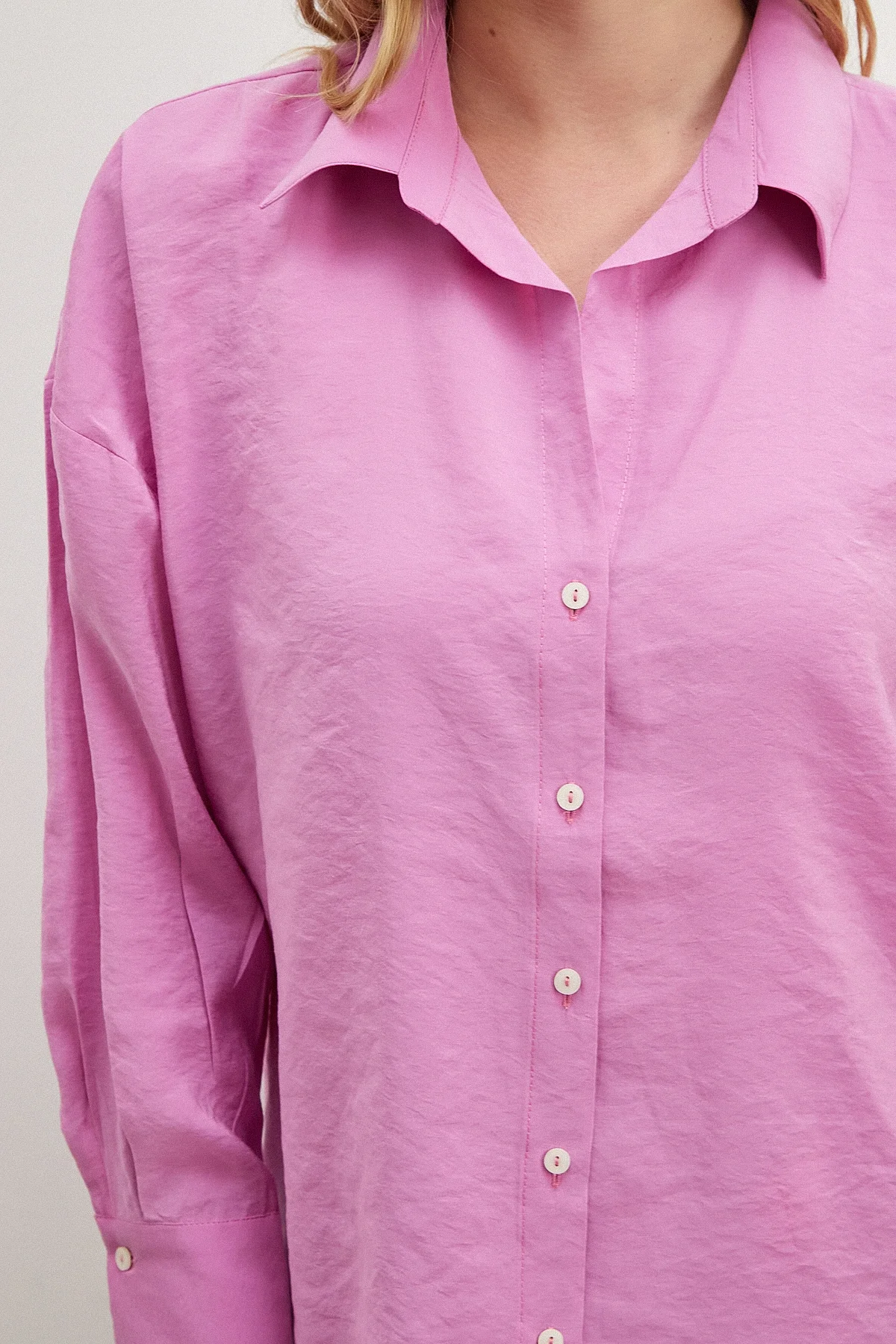 Basic Modal Gömlek - Mor