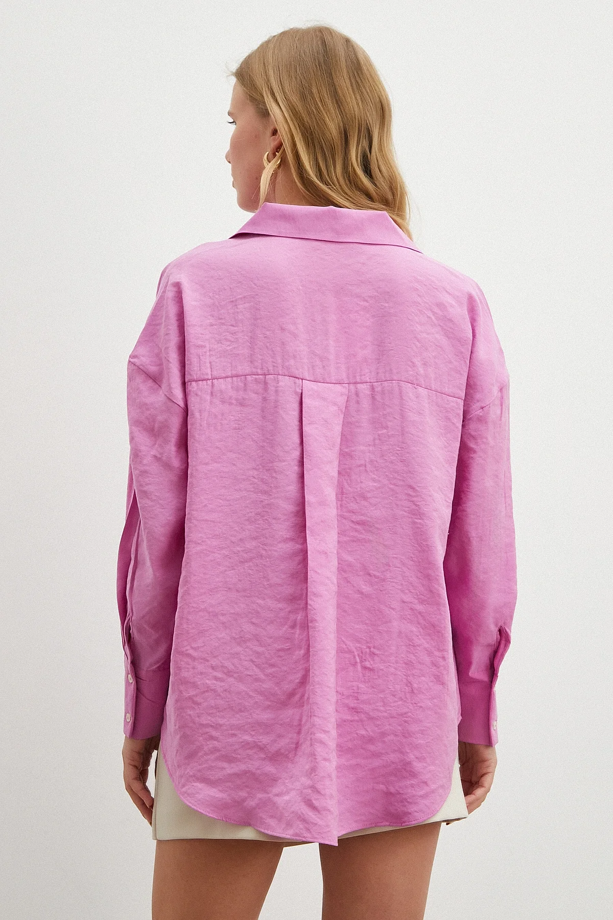 Basic Modal Gömlek - Mor