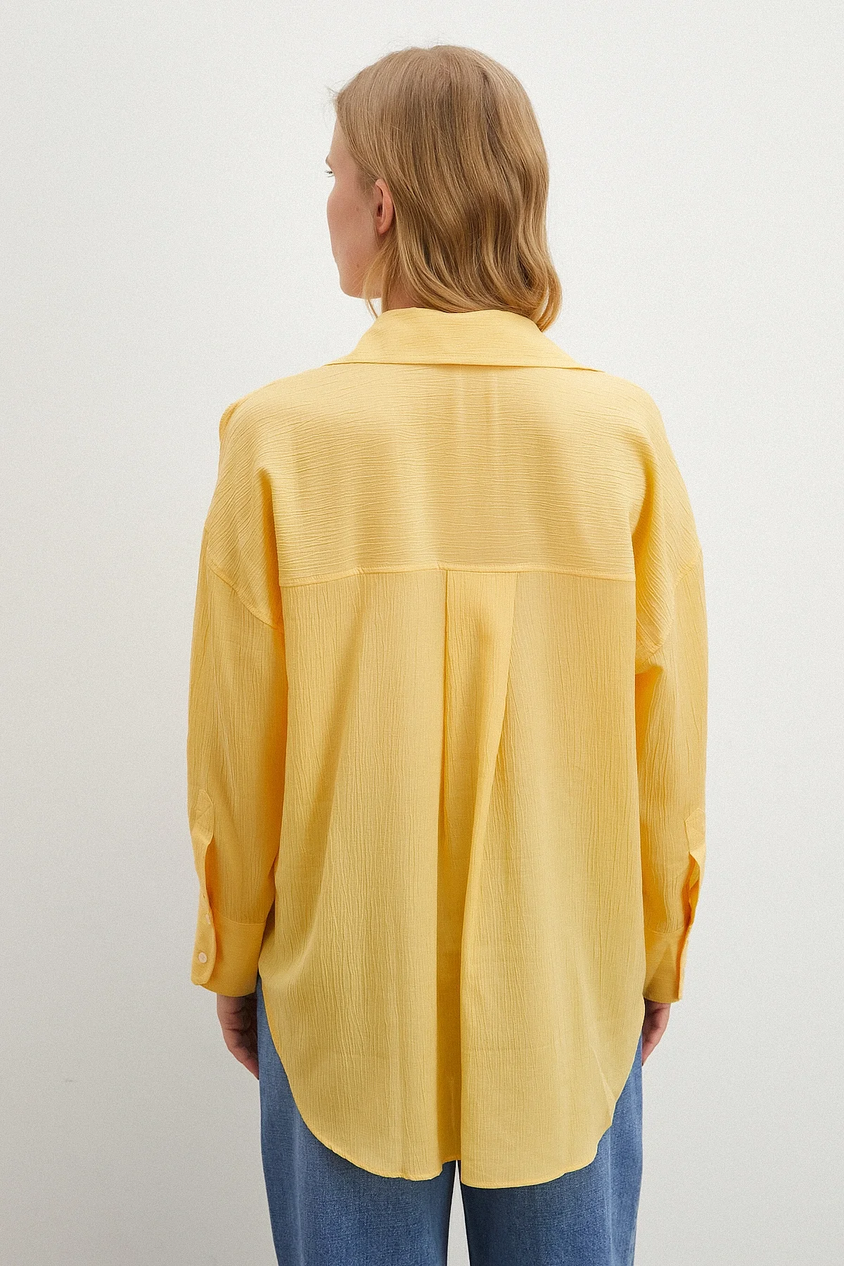 Kraşlı Sarı Gömlek - Sarı