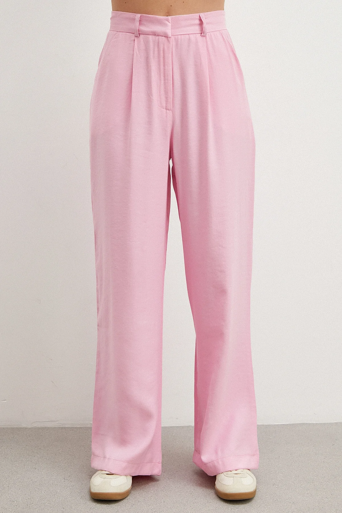 Modal Palazzo Pantolon - Pembe