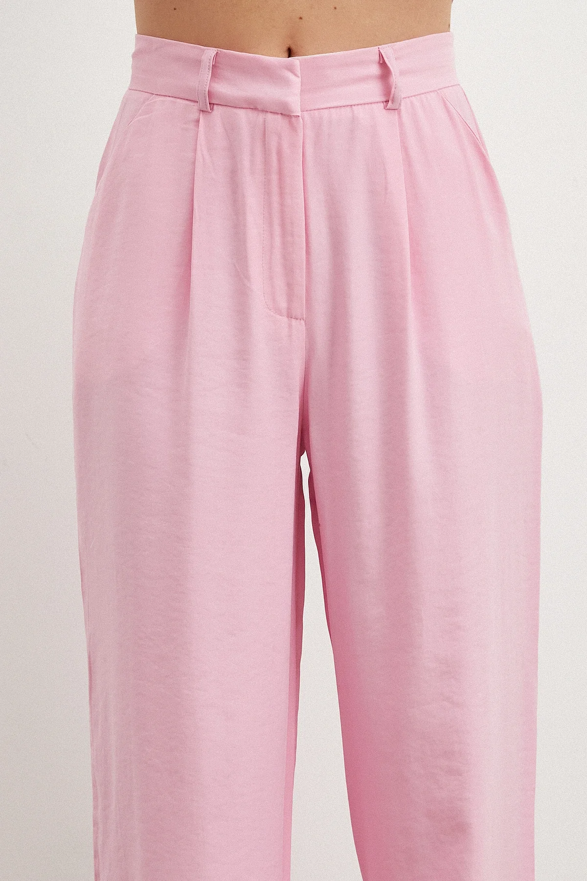 Modal Palazzo Pantolon - Pembe