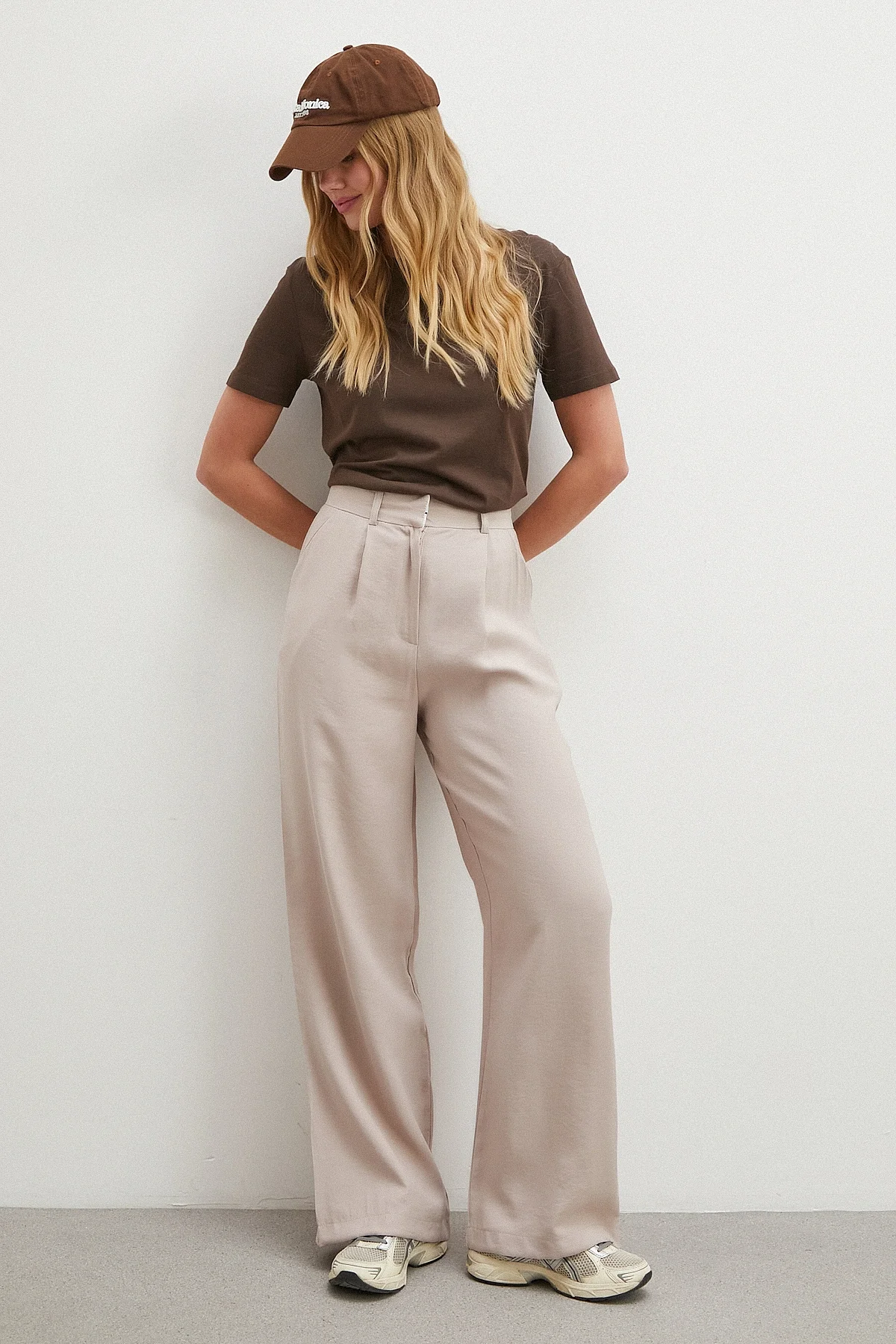 Modal Palazzo Pantolon - Pudra