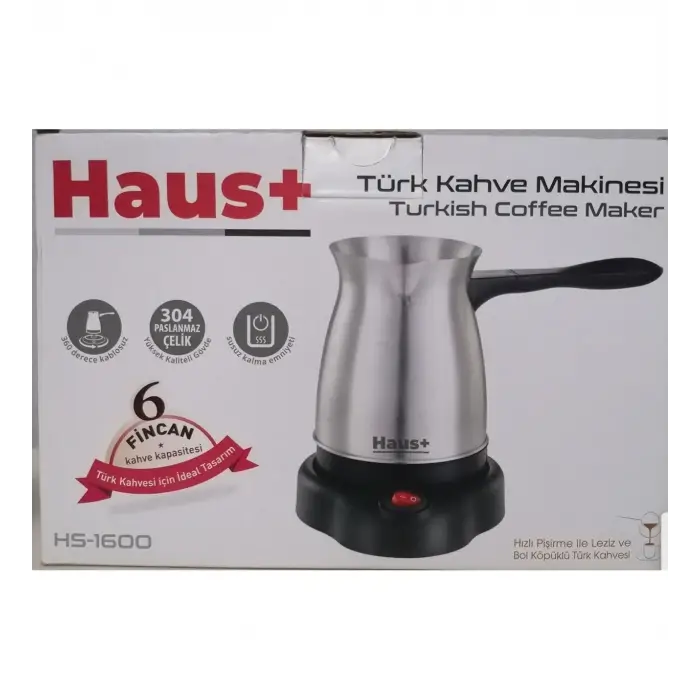 Hous+ HS-1600 Çelik Türk Kahve Makinası