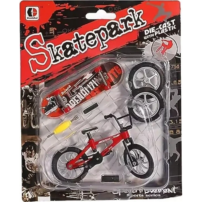 Parmak Kaykay ve Bisiklet Oyun Seti Aksesuarlı