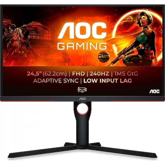 AOC 25G3ZM 24.5 0.5 ms Full HD Pivot 240 Hz Oyuncu Monitörü