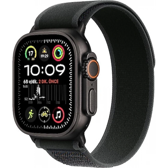 Apple Watch Ultra 2 GPS + Cellular 49mm Siyah Titanyum Kasa ve Siyah-Trail Loop Kordon Akıllı Saat