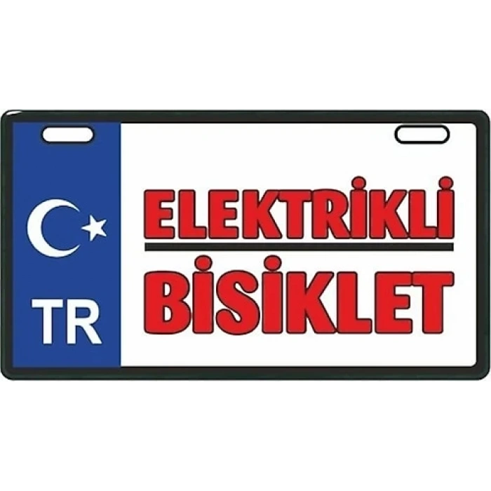 Mavi Elektrikli Bisiklet E-bike Plakalık