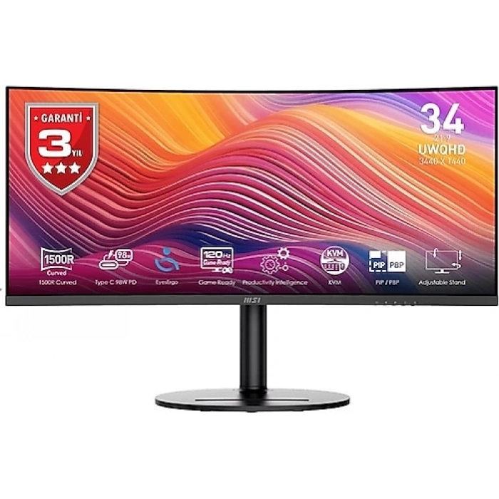 MSI Modern MD342CQP 34 1 ms UWQHD Curved 120 Hz Oyuncu Monitörü