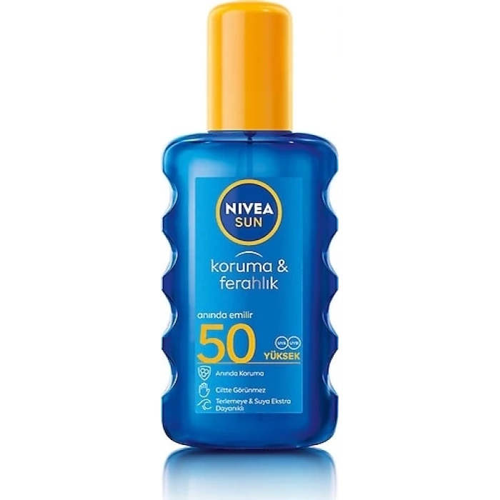 Nivea Koruma & Ferahlık 200 ml 50 Faktör Güneş Spreyi