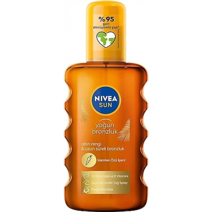 Nivea Sun Karoten Yoğun 200 ml 6 Faktör Bronzlaştırıcı Yağ