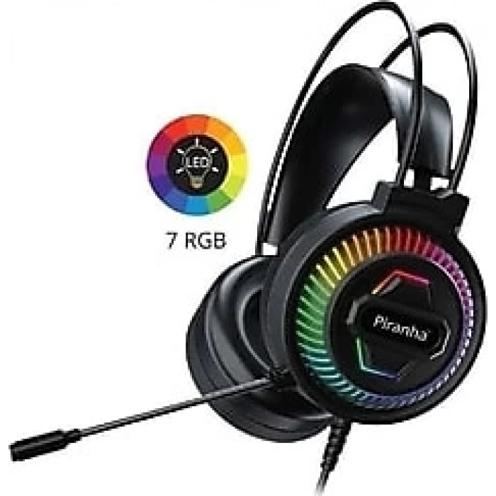 Piranha 2175 Mikrofonlu Kablolu RGB Kulak Üstü Kulaklık
