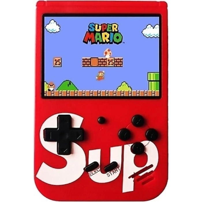 SUP Taşınabilir Video Oyun Konsolu 3 400 Oyunlu Mini Atari Gameboy Kırmızı