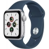 Apple Watch SE GPS 40mm Gümüş Rengi Alüminyum Kasa ve Mavi Spor Kordon Akıllı Saat