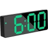 Yeşil Ayna Çalar Saat Led Dijital Saat Gece Lambası Masa Saati Usb Şarjı
