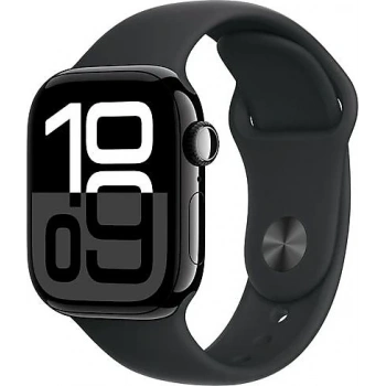 Apple Watch Series 10 GPS 42mm Simsiyah Alüminyum Kasa ve Siyah Spor Kordon Akıllı Saat