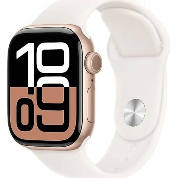 Apple Watch Series 10 GPS 42mm Roze Altın Rengi Alüminyum Kasa ve Bulut Pembesi Spor Kordon Akıllı Saat