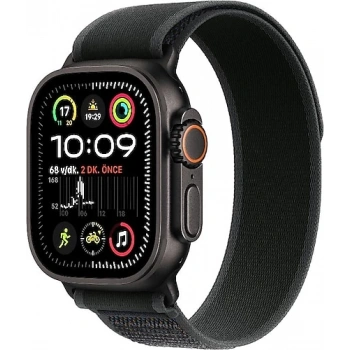 Apple Watch Ultra 2 GPS + Cellular 49mm Siyah Titanyum Kasa ve Siyah-Trail Loop Kordon Akıllı Saat