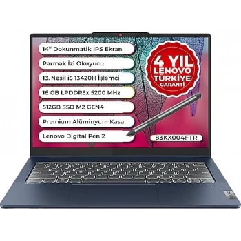Lenovo IdeaPad 5 14IRH9 83KX004FTR i5-13420H 16 GB 512 GB SSD UHD Graphics 14 WUXGA İkisi Bir Arada Notebook