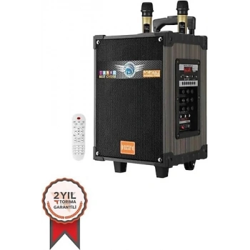 Zore LT-910 Dijital Led Radyolu Mikrofonlu Gitar Girişli Tws 10 Kablosuz Karaoke Hoparlör