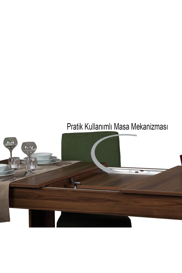 Pasific Home Bois Açılır Yemek Masası, Ceviz