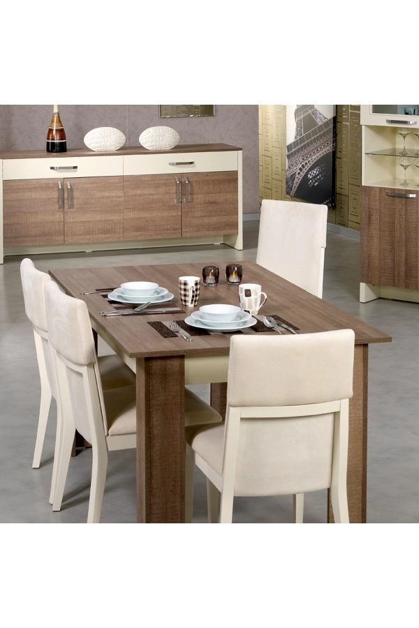 Pasific Home Bois Açılır Yemek Masası, Meşe&Krem